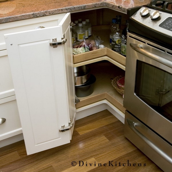 Как рационально использовать углы в кухне, 16 приемов + 100 фото